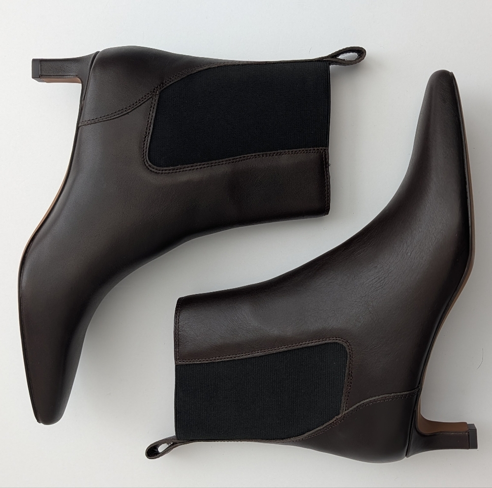 Madewell The Dimes Chelsea Boots Size 8 Turkish Coffee Brown Leather - Picture 2 of 9